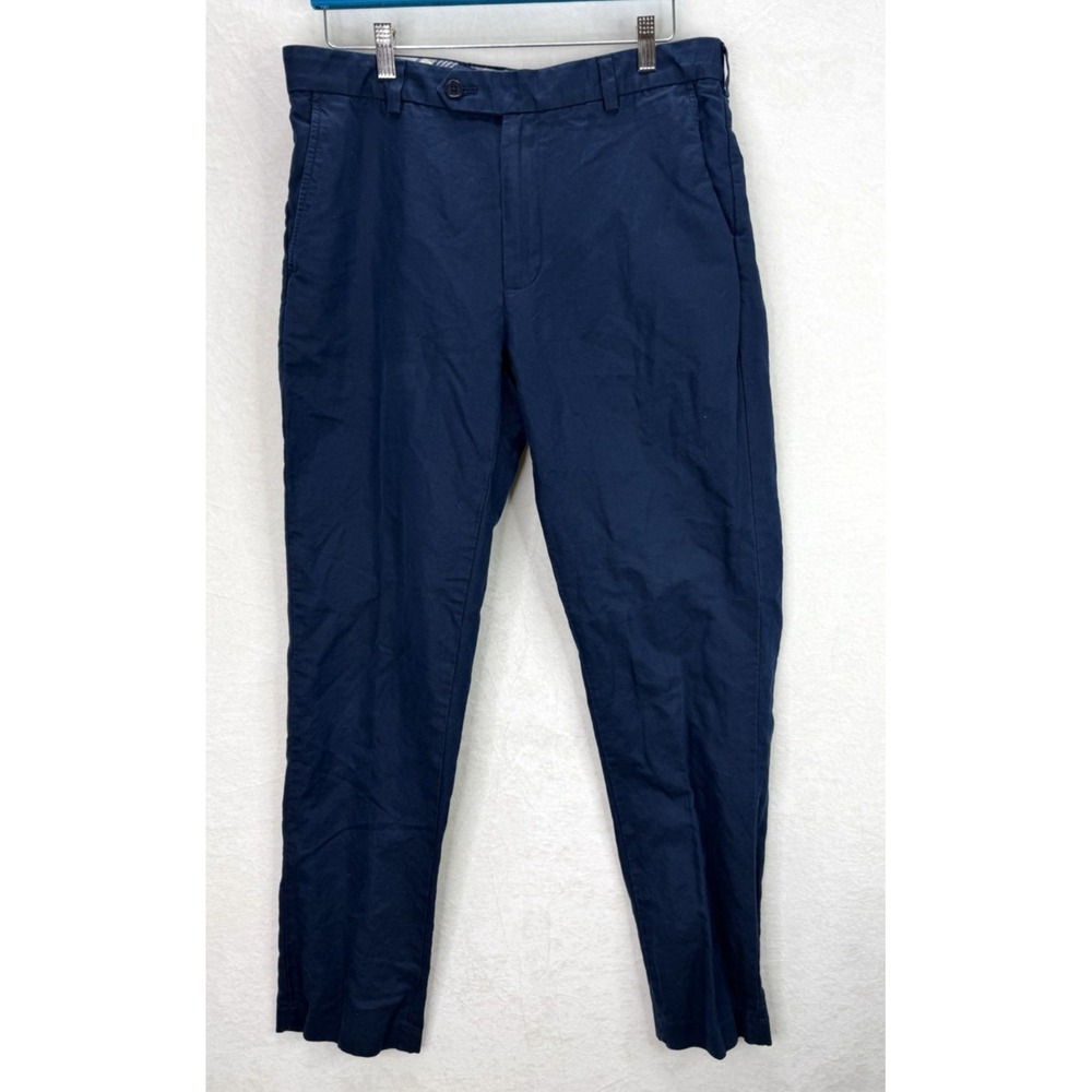 Brooks Brothers Clark Baird McNutt Irish Linen Pants Men's 36x32 Blue Flat Front